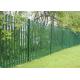 Pvc Coated Steel Palisade Fencing W Type Pale Euro 6 X 8 Feet For Schools