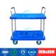 Two Layer Light Duty Moving Platform Hand Pulled Trolley with 4 Wheels