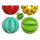 Multicolor TPR Recycled Dog Toys , 7.3cm Watermelon Pattern Ball Plastic Puppy Toys