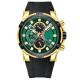 Men'S Casual Alloy Quartz Sport Watches Multifunctional Chrono Silicone 3ATM