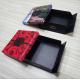 Custom folding lid and base black art paper scarf packaging box / underwear packaging box