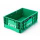 Customized Logo Foldable Green Plastic Circulation Basket for Stackable Organization
