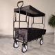 Collapsible Foldable Wagon With Removable Canopy Utility Folding Wagon With 360 Degree Swivel Wheels