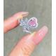 Heart Cut Lab Grown Jewelry Pink Diamond Engagement Ring For Wedding