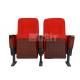 Luxurious Theater Padded Church Chairs With Folded Tablet / Solid Wood Armrest