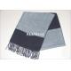 Winter Blend Mens Voile / Woven Silk Scarf Of Black And Silver