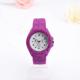 Promotional Gifts Silicone Rubber Bracelet Watch Purple Color With RoHS & CE Approval