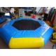 Yellow / Blue 3m Diameter Inflatable Water Park Trampoline PVC Toy For Water Park
