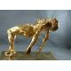 Modern Bronze Sculpture, Bronze Man Sculpture Gold Finished