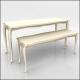 White Nesting Display Tables Fashion Style1200 * 600 * 800MM  For Clothing Shop