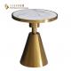 Contemporary Small Marble Round Coffee Table Scratch Resistant 50cm