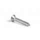 Fully Threaded Self Tapping Metal Screws With Flat Slotted Countersunk Head