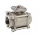 Full Bore Three Piece Casted Stainless Steel Ball Valve with Threaded Ends or Butt Weld PN 63