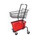 2 Layer Supermarket Shopping Trolley For Grocery 100KG Loading