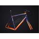 SPF Integrated Fork Aluminum Bicycle Frame Custom Painting For Road Riding