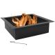 Square Outdoor Camping Accessories Portable Fire Pit Insert Ring 30 Inside Diameter with Heat Resistant Paint for Garden Bonfir