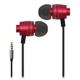 Aluminium metal earphone high quanlity stereo music ,TPE wire with mic newest earphone