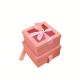 Candy Gift Box Wedding Pink with Clear Lid Handle