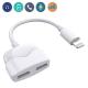 Apple Lightning To 3.5 Mm Headphone Jack Adapter TPE ABS PC Material Durable