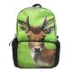 3D animal print pattern 17 inch backpack student personality fashion trend creative backpack