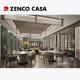 Hotel Restaurant Furniture Set Includes Leather Dining Chair And Marble Round Dining Table