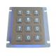 12 keys IP67 dynamic vandal proof Stainless Steel industrial backlight keypad