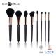 Classic Black Synthetic Hair Makeup Brush Golden Aluminium Ferrule Easy To Clean