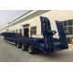 3 Axles 80 Tons 17m Hydraulic Flatbed Trailer For Loading Construction Machines