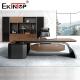 Customized Solid Wood Office Furniture Sets Modern Style Desk File Cabinet Set