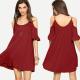 High Quality Clothes for Women O-neck Mini Dress Ruffle Women Big Sizes