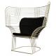 Outdoor Showroom Link Easy Chair Furniture With Varnished Steel Tom Dixon Design