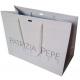 Large White Kraft Paper Customized Paper Bags With Hole In The Center