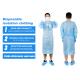 Surgical Medical Disposable Gowns Protection Body Hospital With Elastic Cuff