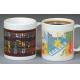 Gifts temperature sensitive mug , Durable indoor Colour Changing Ceramic Cup drum shape