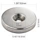 Kellin Neodymium Magnet Disc with Countersunk 1.26 D x 0.2 T Magnetic Tool Holder