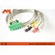 Draeger Compatible ECG Patient Cable 5 Lead Clip MS16546 AHA