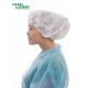 Nonwoven Disposable Round Headcover Bouffant Cap With Single Elastic