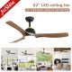 52'' LED Ceiling Fan With Remote Control 6 Speed Plastic Blade