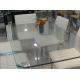 Rectangle Glass Top Table Desk , Thick Glass Table Transparent