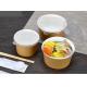 Single Wall Brown Paper Bowls 9oz 15oz 18oz For Holding Soup Eco Friendly