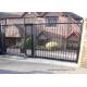 Home Garden Automatic Driveway Gates Pedestrian Swing Gate with Steel Fence