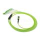 MPO/MTP Female To LC OM5 Multimode Breakout Cable Lime Green