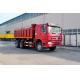 Large power HOWO 6X4 Euro III Red Heavy Duty Dump Truck for unloading