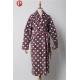 Women'S Dot Fleece Soft Bathrobe Plush Comfy Pajamas Warm Long Sleeves Robe
