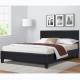 BSCI Black Faux Leather Upholstered Platform Bed With Headboard