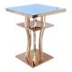Luxury Square Side Table With Silver Mirror Glass Living Room Furniture