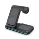 Portable 15W 3 In 1 Fast Charging Desktop Foldable Mobile Phone Universal QI Wireless Charger Stand Holder For Phone Airpod iWatch