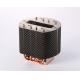 0.4mm Aluminum Fin Soldering Copper Pipe Heat Sink With Black Anodize