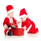 children hat jacket cotten-padded clothes paper box christmas children socks cap gift box