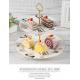 Two Layer Cake Stand SGS Porcelain Serving Set